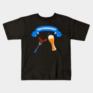 Oktoberfest Beer and Bratwurst Kids T-Shirt